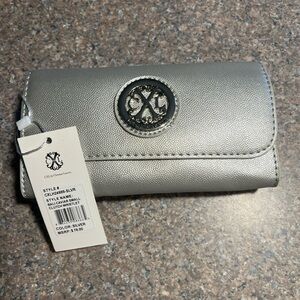 Christian Lacroix Metallic Silver Clutch